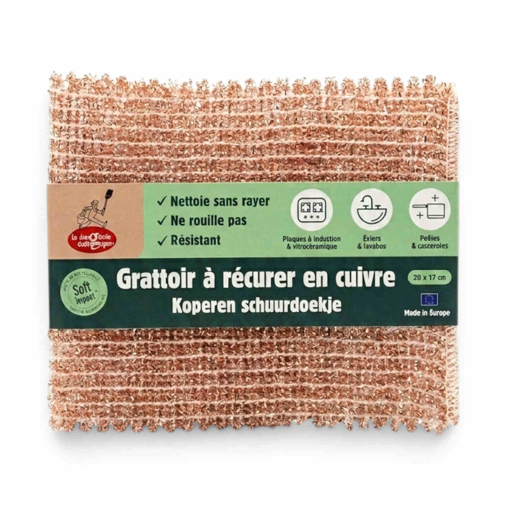 Grattoir cuivre grand format 20 x 17 cm La Droguerie Écologique