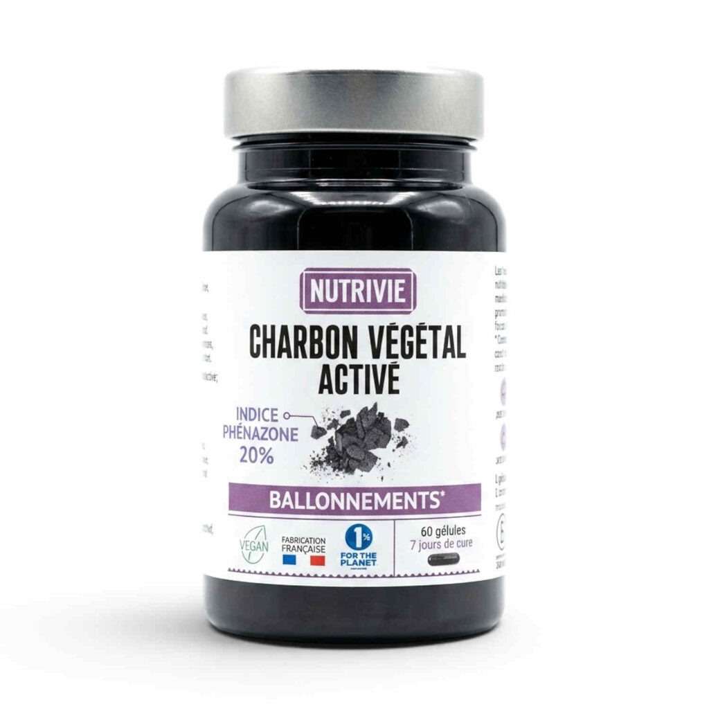 Charbon Végétal Active 60 Gel. Nutrivie