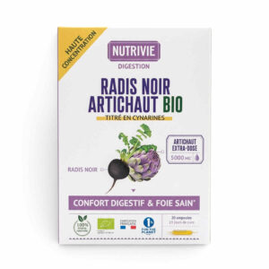 RADIS NOIR ARTICHAUT 20 AMPOULES DE 15ML NUTRIVIE