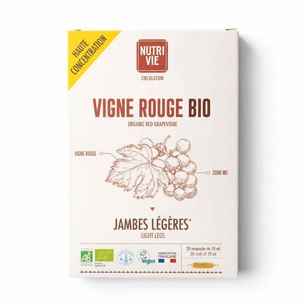 Vigne rouge 20 ampoules de 15 ml Nutrivie