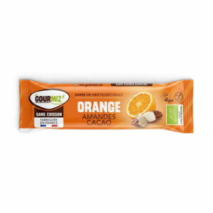 BARRE FRUITS ORANGE AMANDE CACAO CRU 35GR GOURMIZ