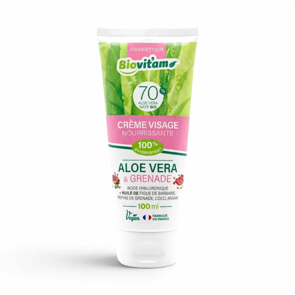 Crème de soin pour le visage aloe vera grenade 100 ml BioVit’am
