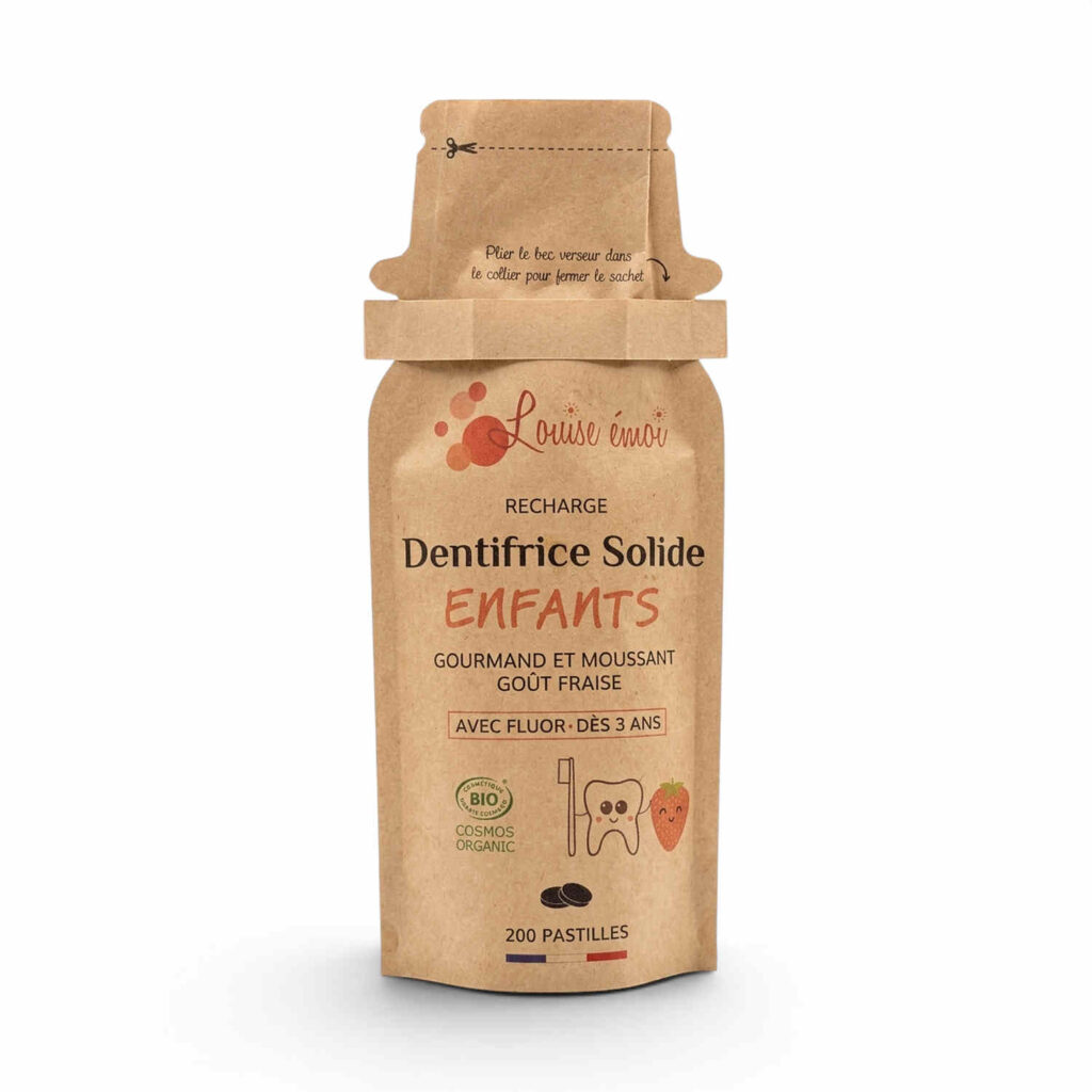 Dentifrice Solide Fraise Recharge X200 Pastilles Louise Emoi