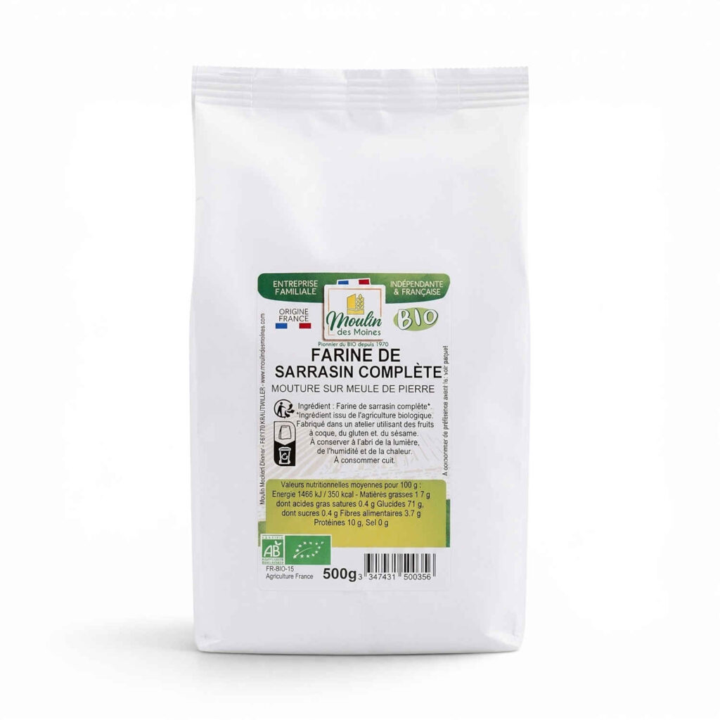 Farine de sarrasin complète 500 g Moulin des Moines