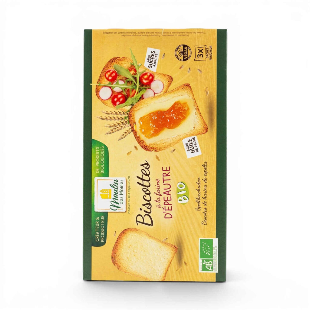 Biscotte Epeautre 400gr Moulin des Moines
