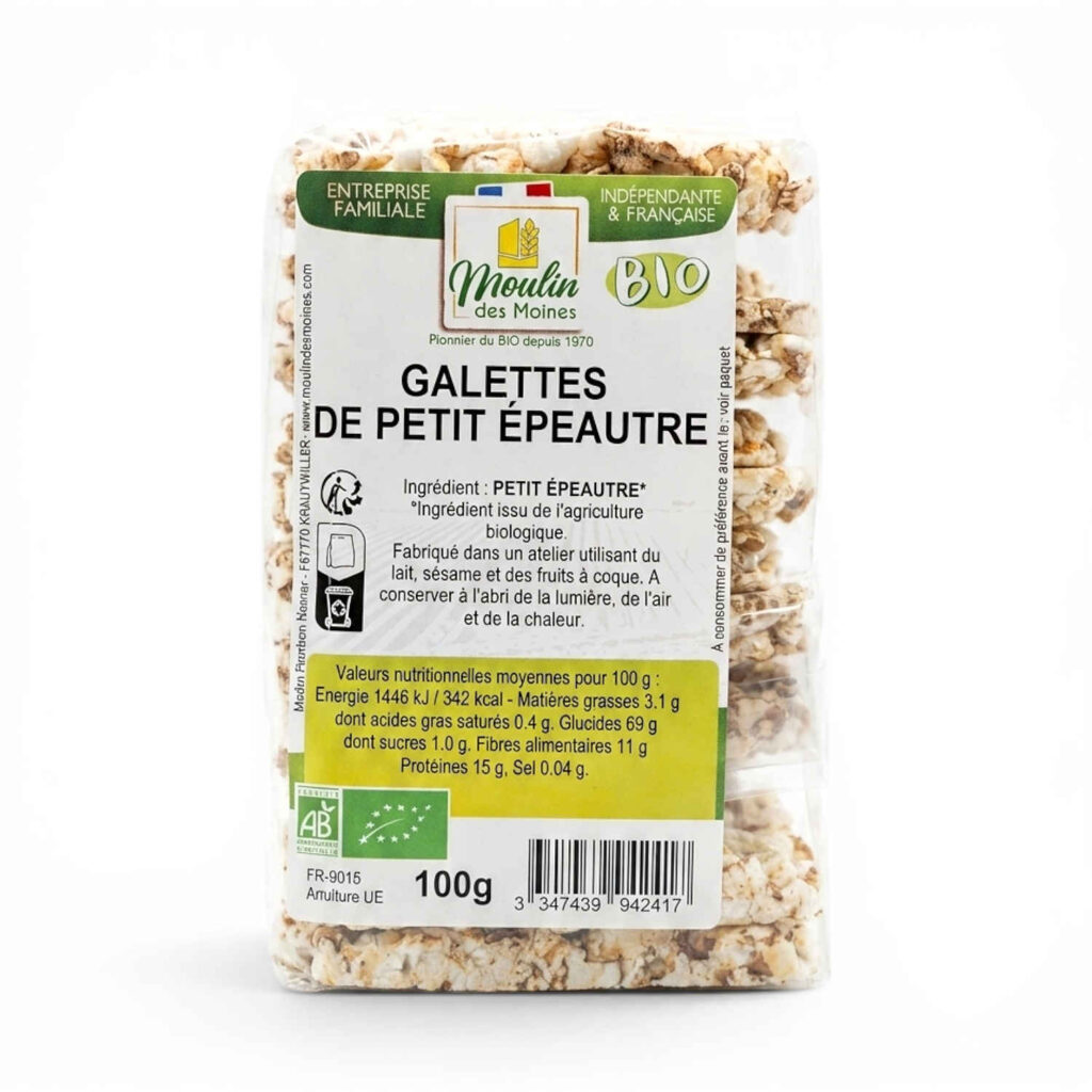 Galettes Petit Epeautre 100gr Moulin des Moines