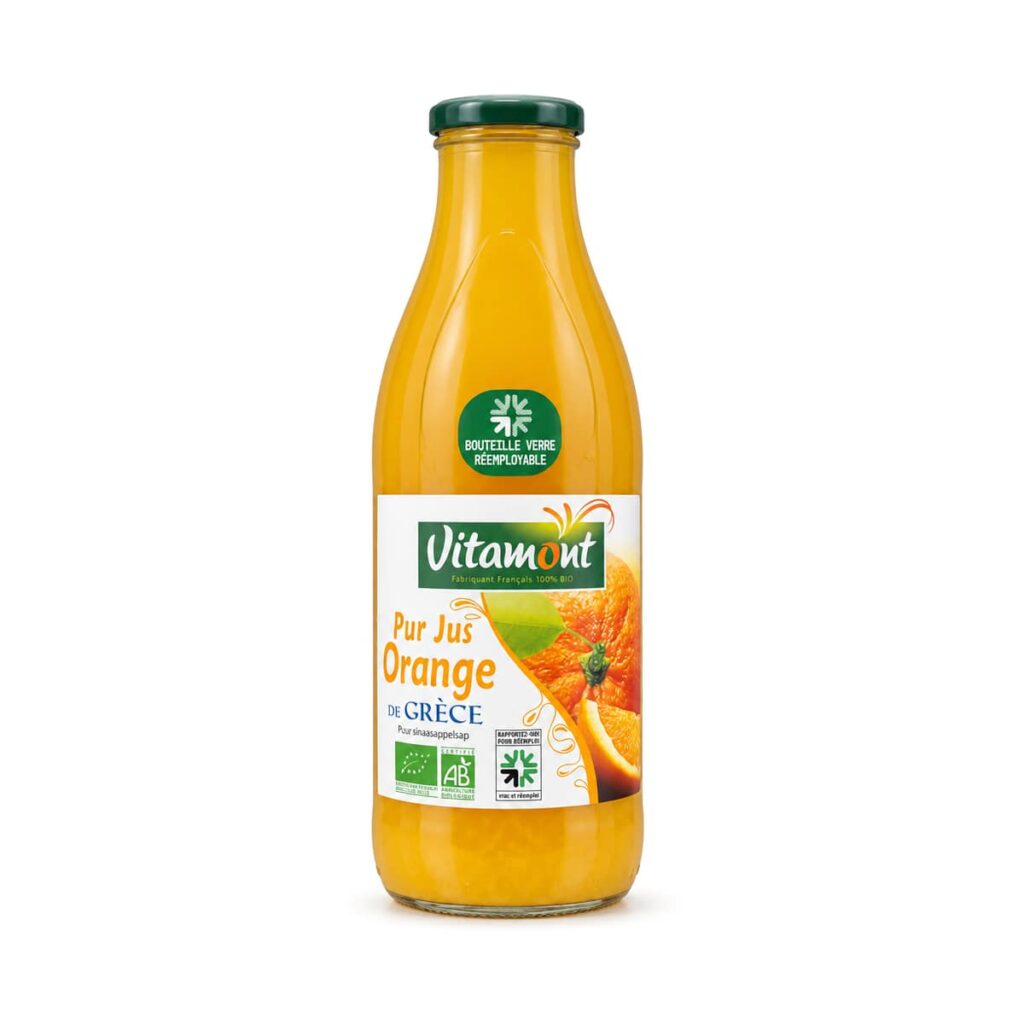 Pur jus d’orange bio 1 L Vitamont