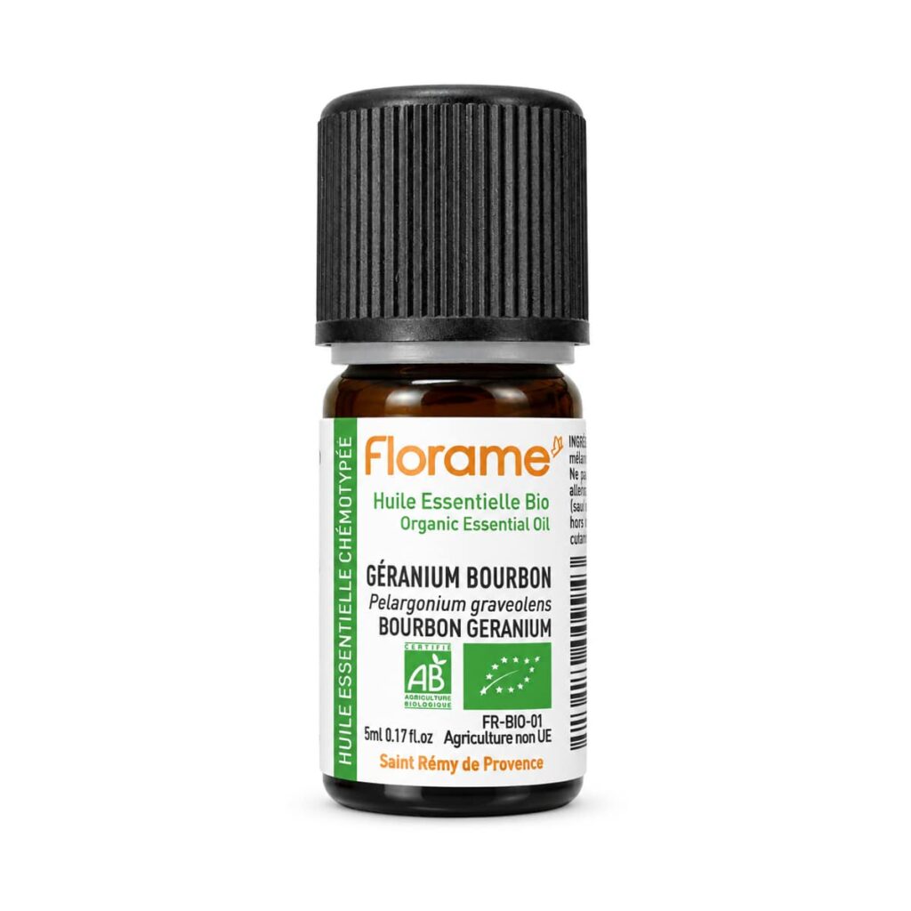 Huile essentielle de géranium bourbon bio 5 ml Florame