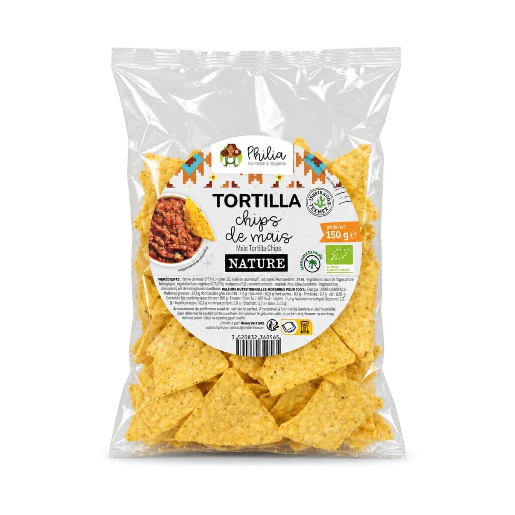 Tortilla chips nature 150 g Philia