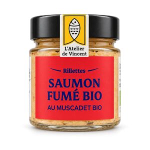 Rillettes saumon fumé Muscadet 100 g - L’Atelier de Vincent, Biomonde Lavaur