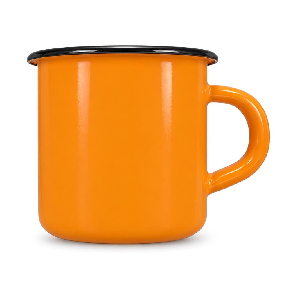 Tasse fer émaillé jaune Ah Table