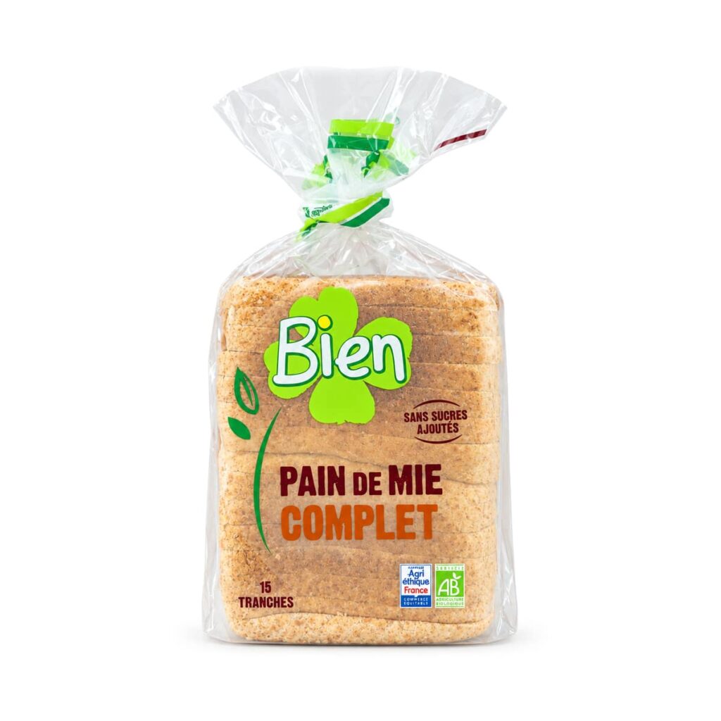 Pain de mie complet tranché 500 g Bien