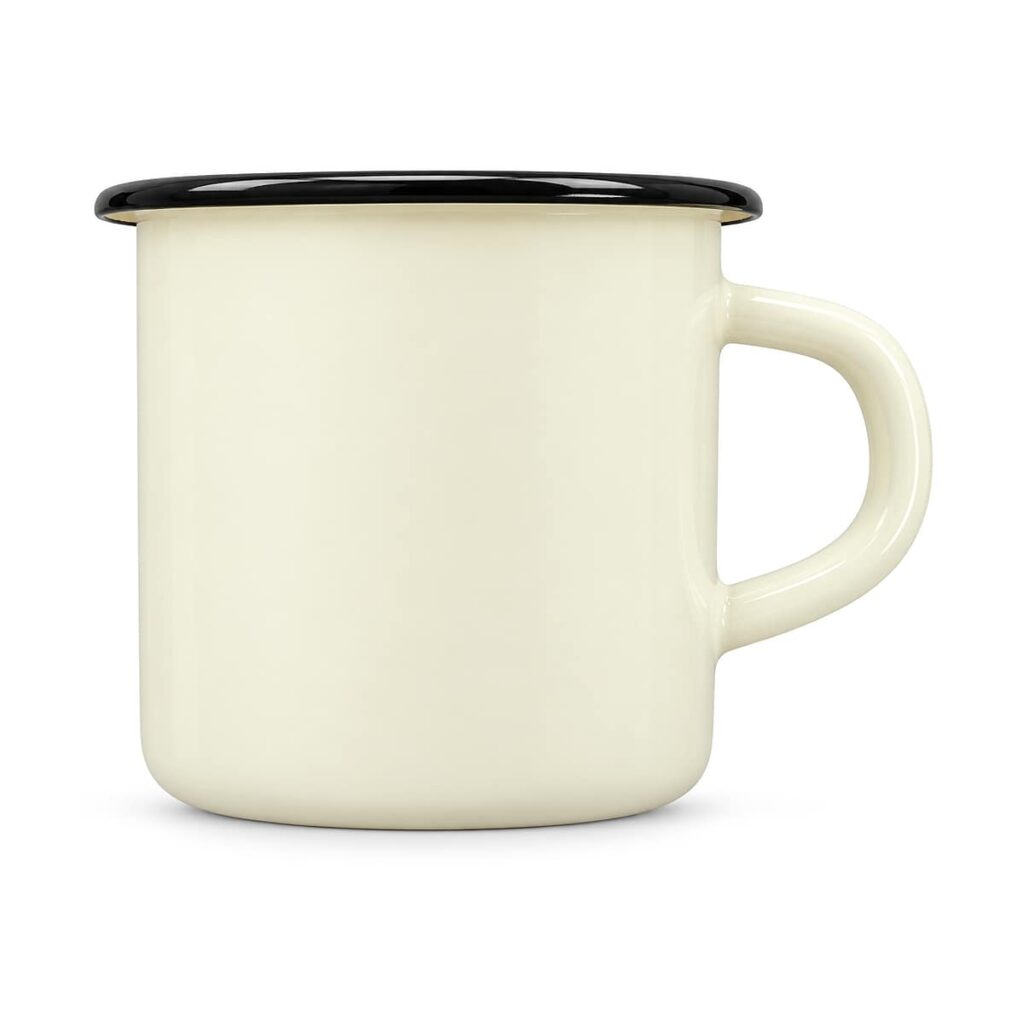 Tasse fer émaillé crème Ah Table