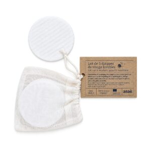 Disques visage lavables 5 pièces - anaé, Biomonde Lavaur