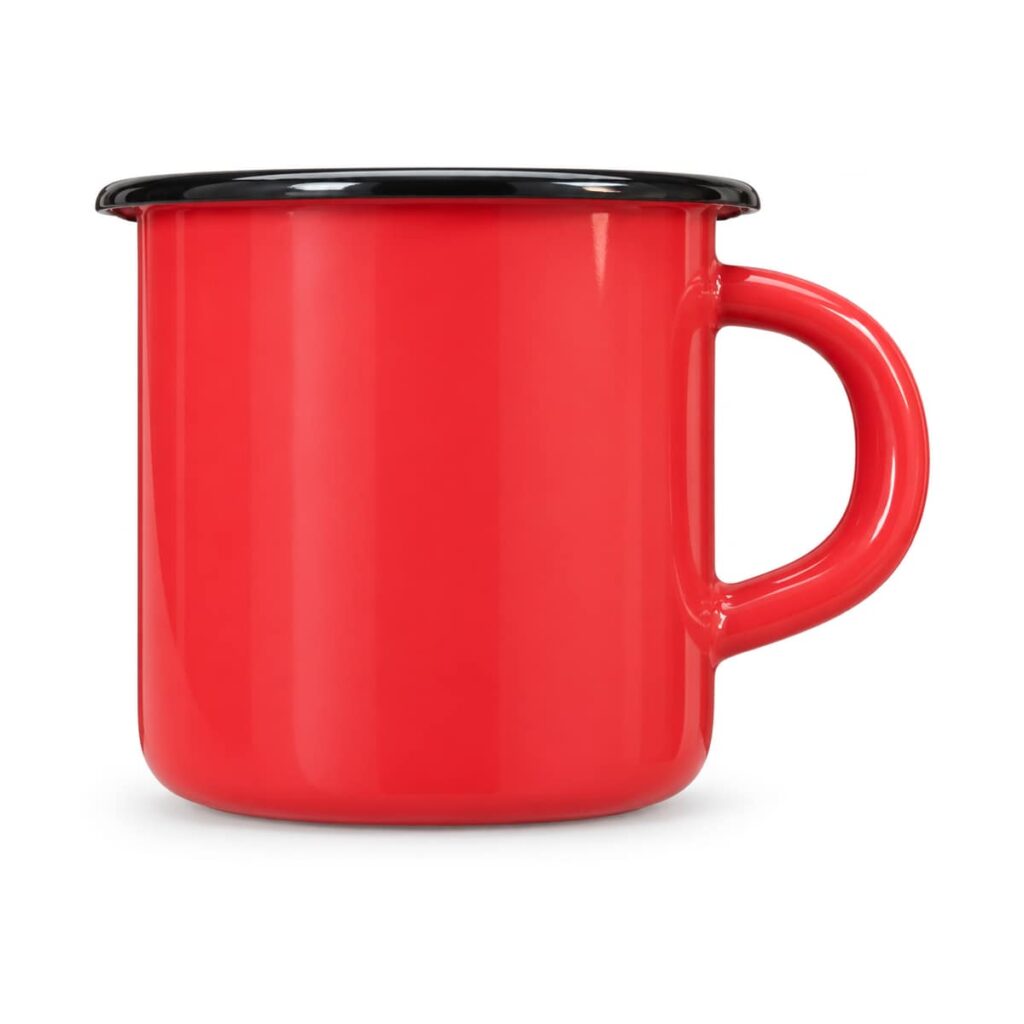 Tasse fer émaillée terracotta Ah Table