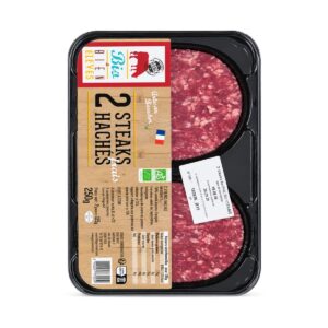 Steaks hachés bio 2 x 125 g - Bio et Bien Élevés, Biomonde Lavaur