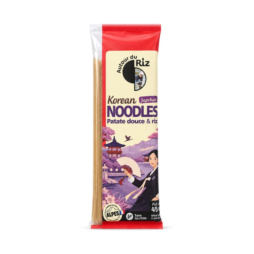 Nouilles Korean noodles de patate douce et riz complet 170 g Autour du Riz