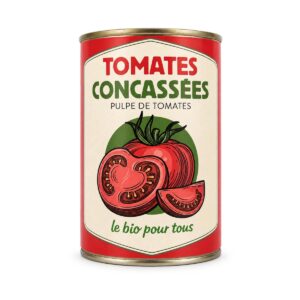 Tomates concassées bio 400 g - Le bio pour tous, Biomonde Lavaur