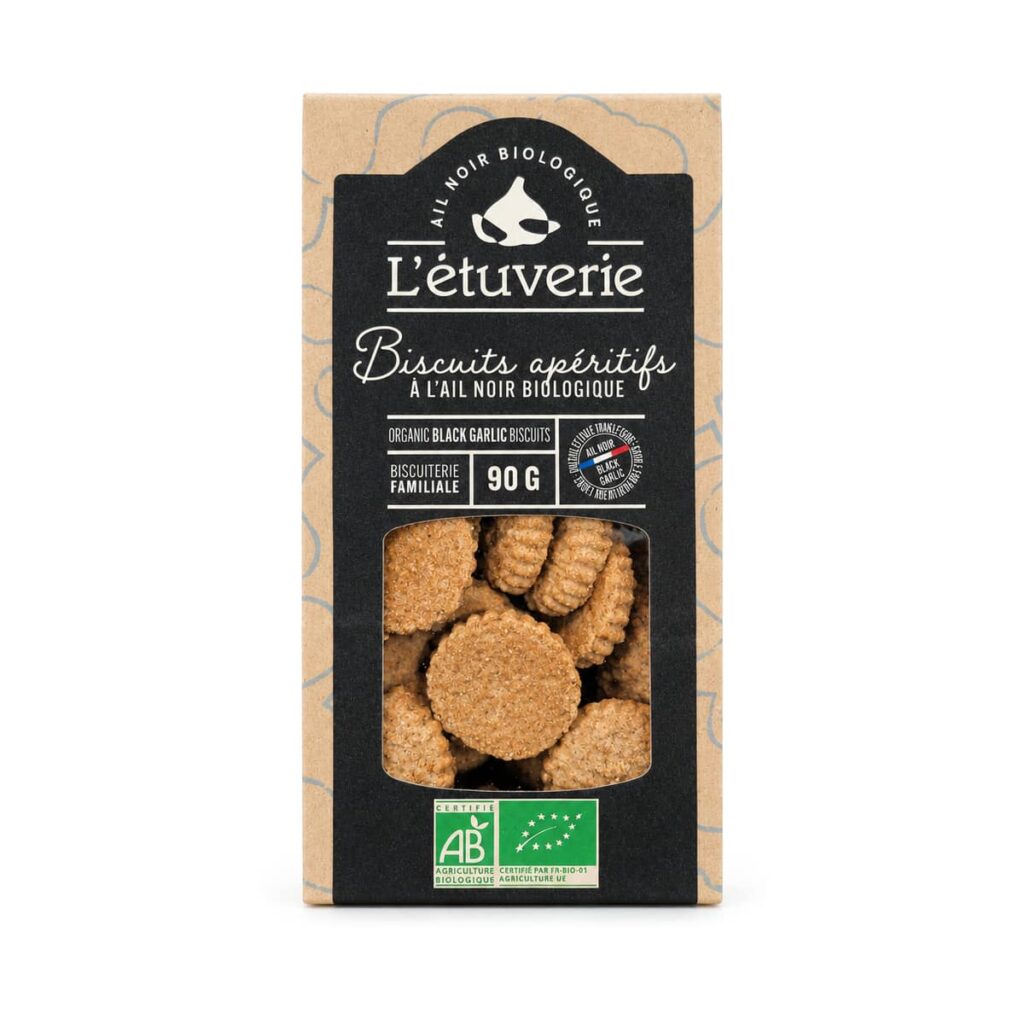 Biscuits à l’ail noir 90 g L’Étuverie