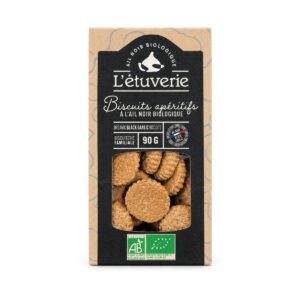 Biscuits apéritifs ail noir 90 g - L’Étuverie, Biomonde Lavaur
