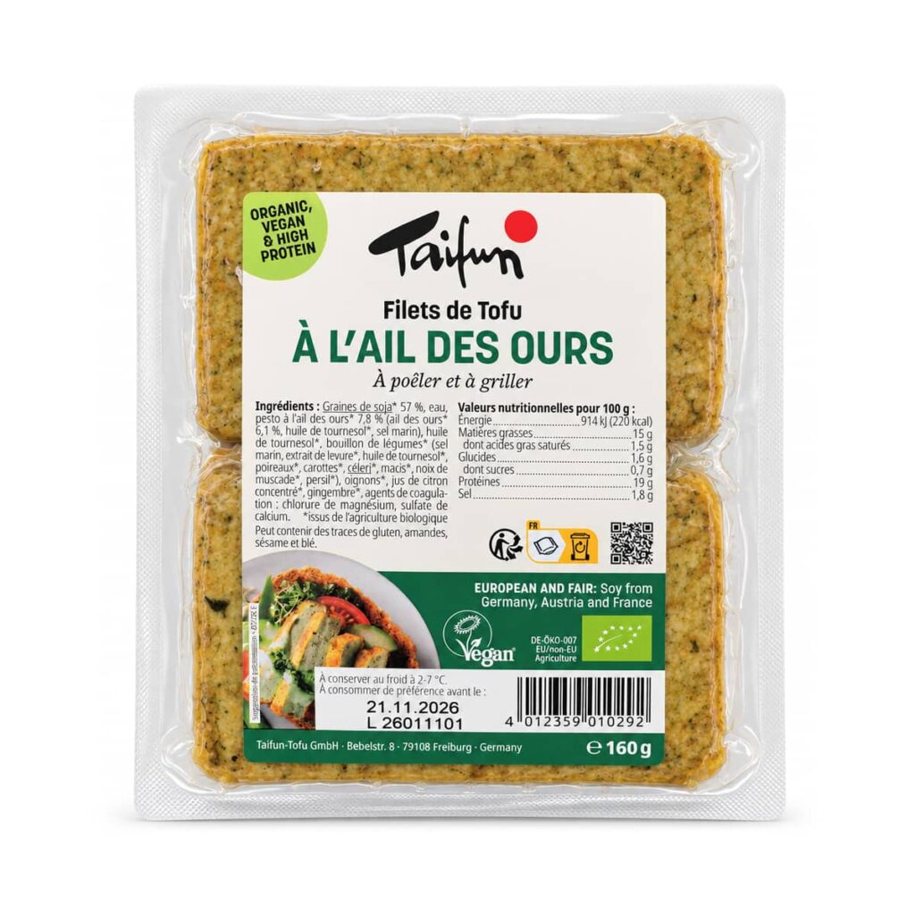 Filet de tofu à l’ail des ours 2 x 80 g Taifun