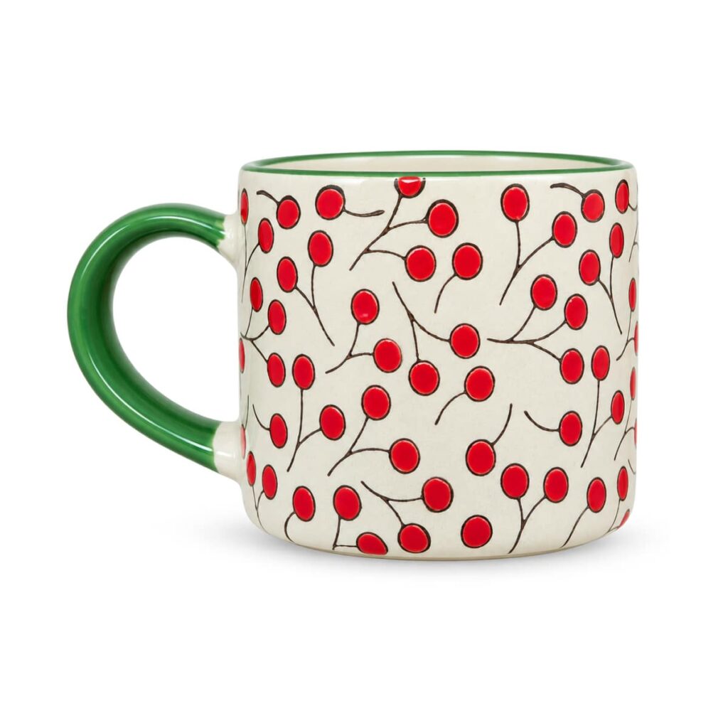 Tasse Vintage Garden rouge 400 ml Tranquillo
