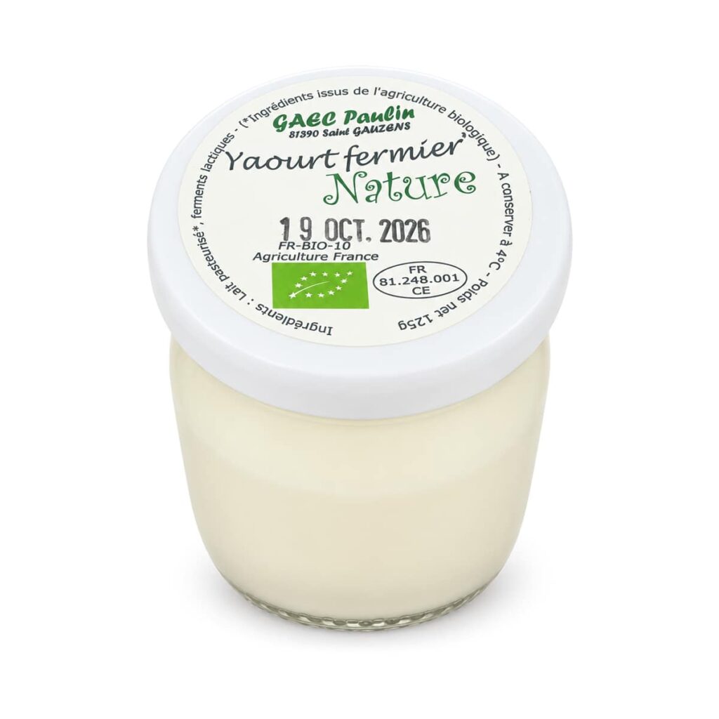 Yaourt nature 125 g Paulin