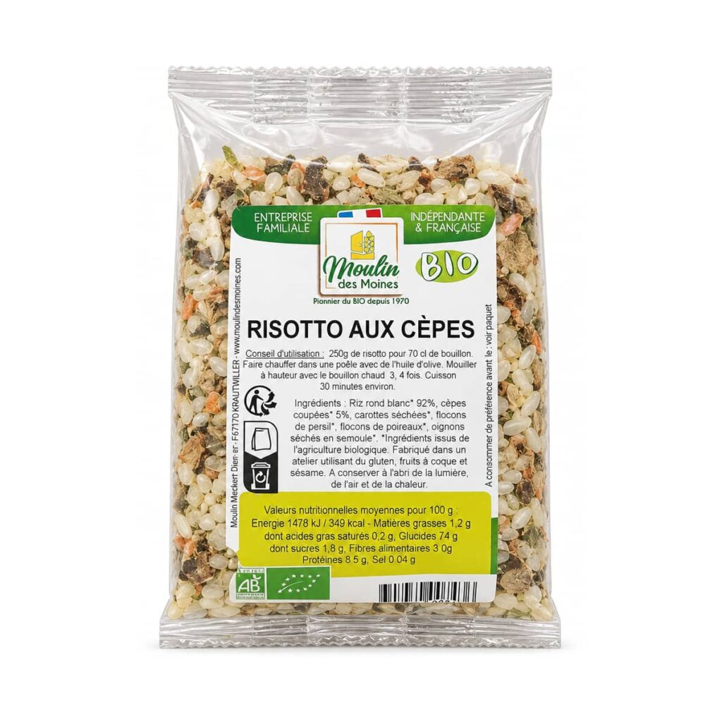 Risotto aux cèpes 250 g Moulin des Moines
