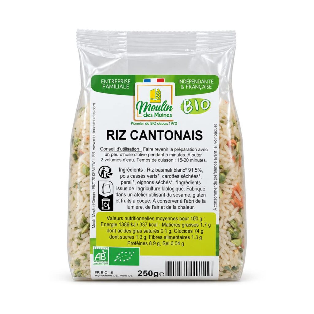 Riz cantonais 250 g Moulin des Moines