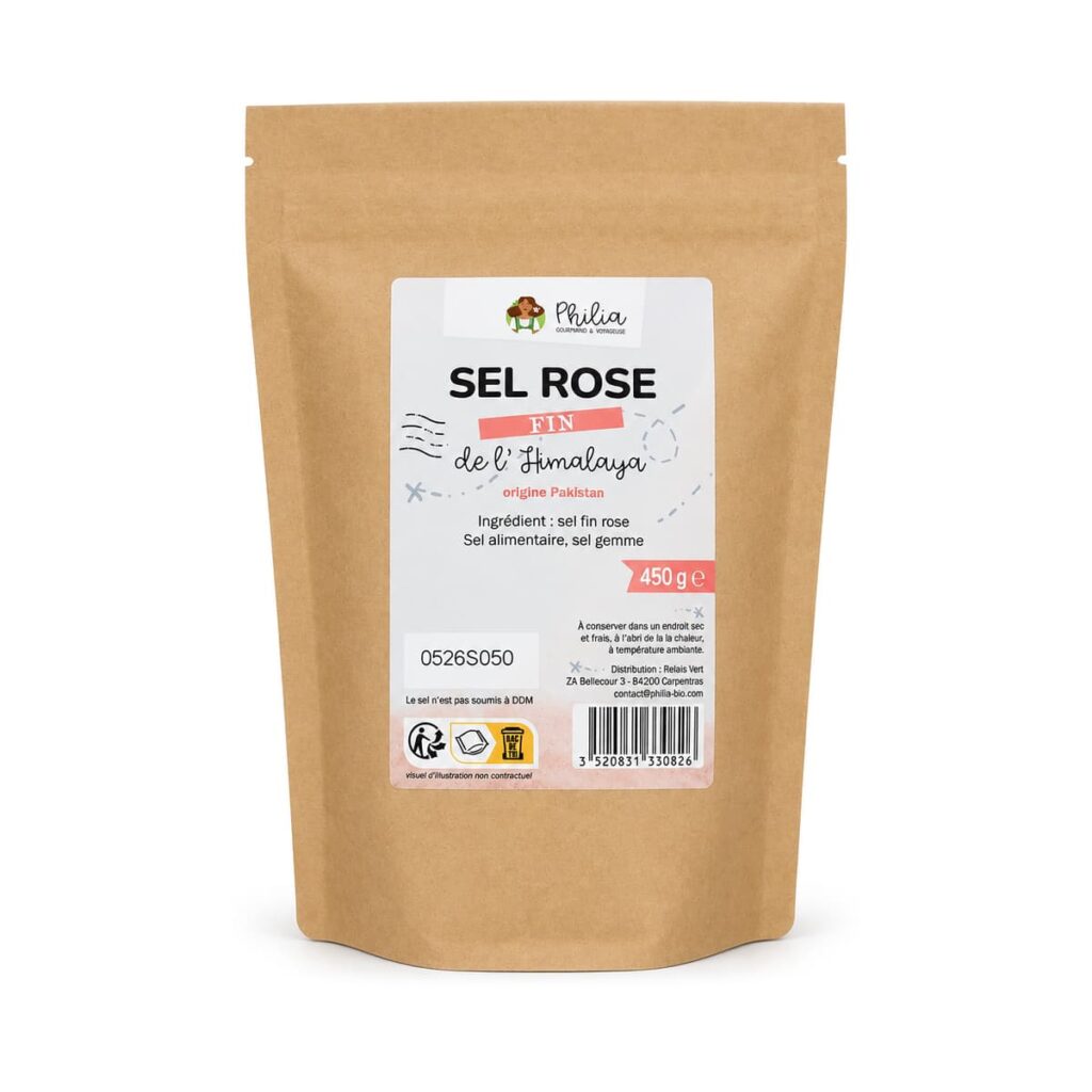 Sel rose fin de l’Himalaya 450 g Philia