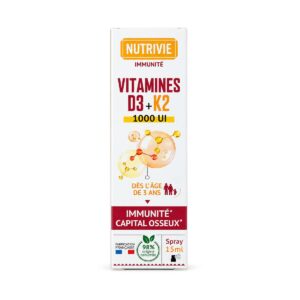 Spray vitamines D3 K2 15 ml - Nutrivie, Biomonde Lavaur