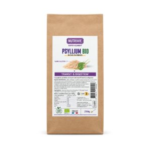 Psyllium bio riche en fibres 250 g - Nutrivie, Biomonde Lavaur