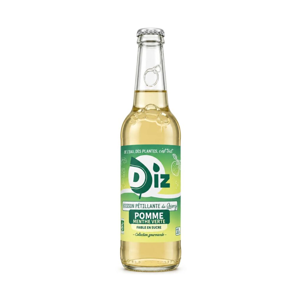Boisson Petillante Pomme Menthe Verte Ss Sucre Ajoute 33cl la Ferme de Vanadal