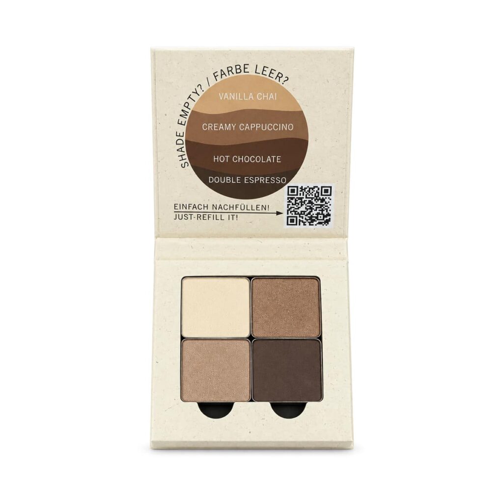 Fard à paupières 4 couleurs Coffee et Cream Benecos