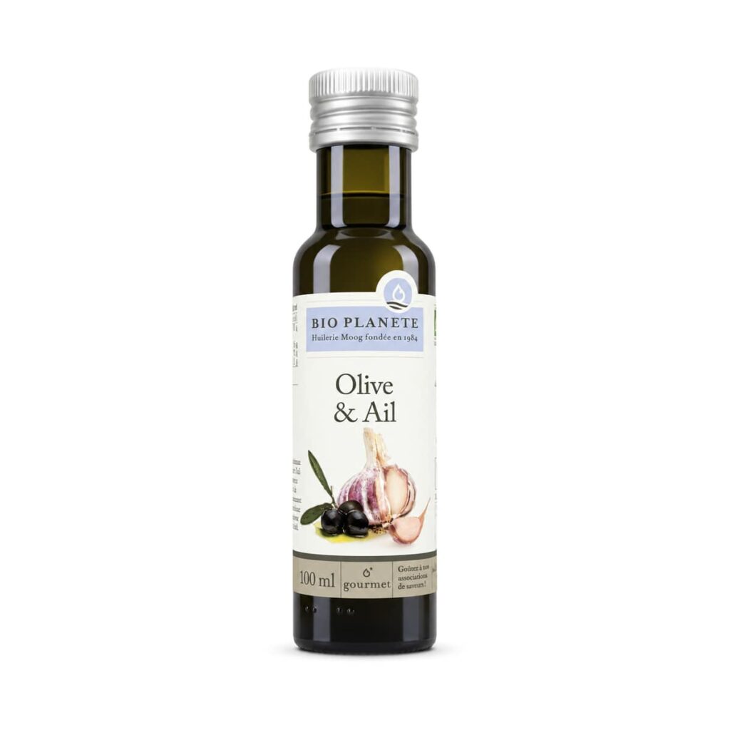 Huile d’olive ail 100 ml Bio Planète